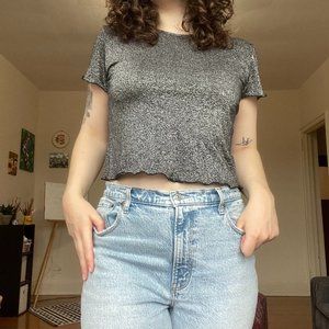 Sparkly Urban Outfitters Baby Tee